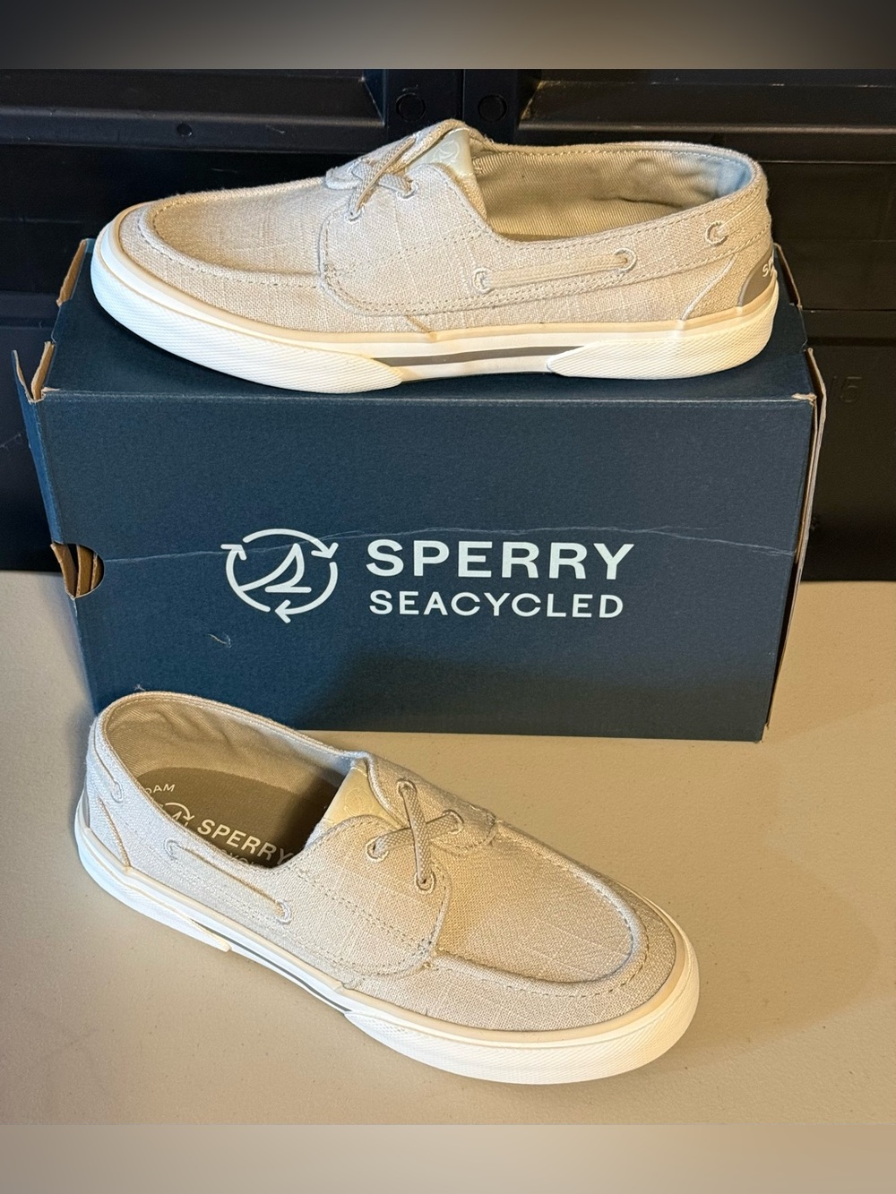 Sperry SC Pier Wave BT CTN Natural Top-Sider - Memory Foam- Slide On - NEW